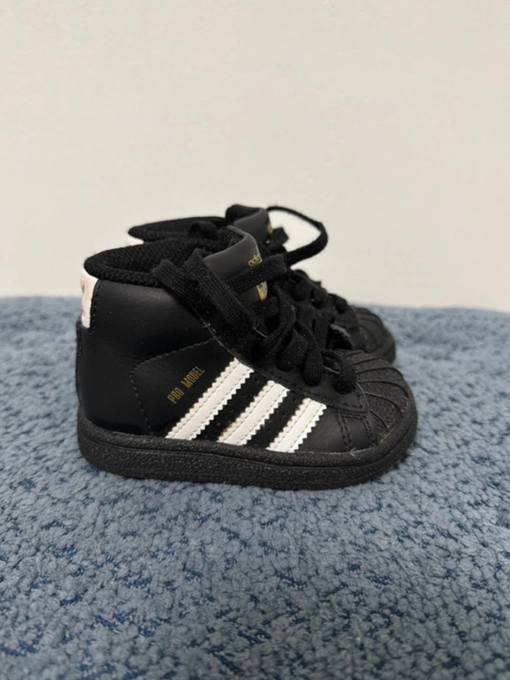 adidas Kids Black and White High-Top Sneakers